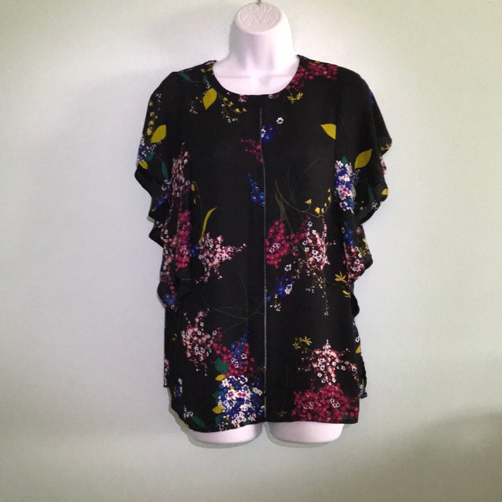 Worthington Black blouse size Large